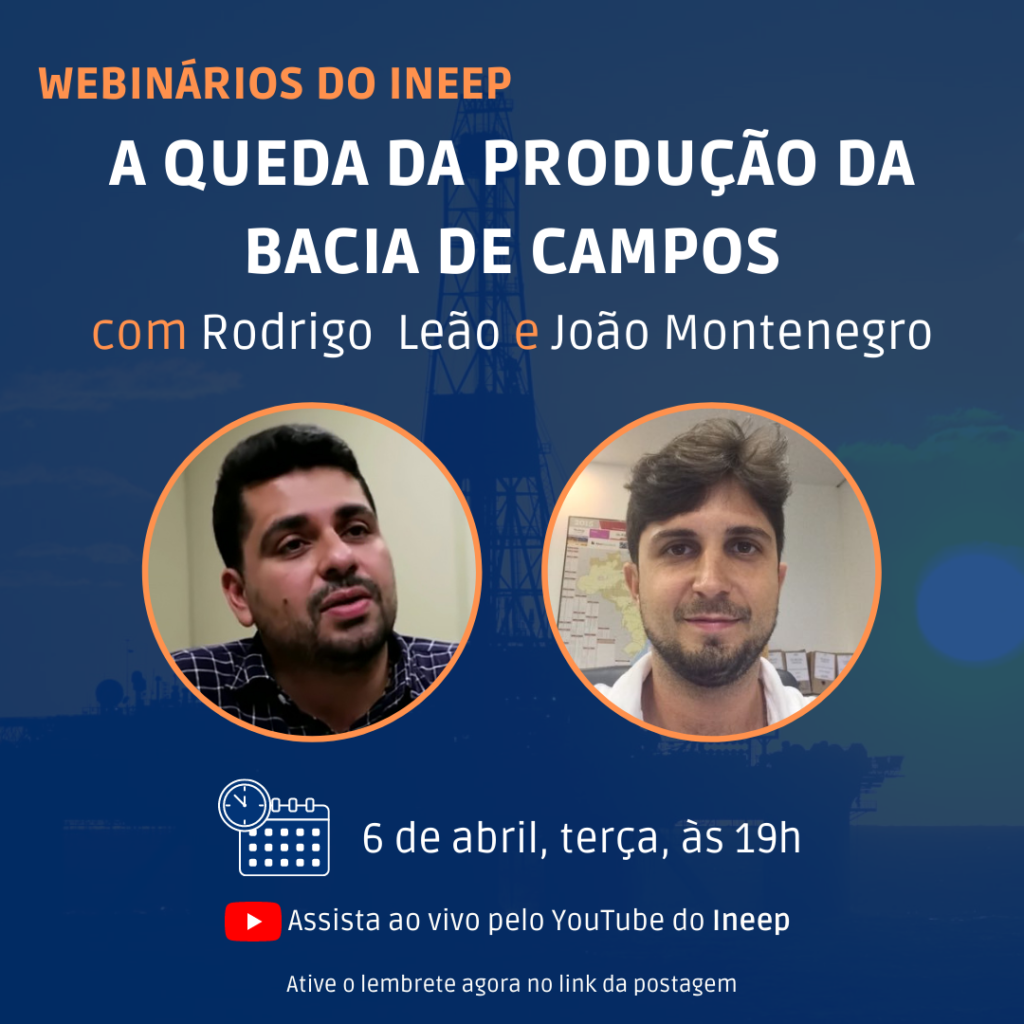 Ineep realiza webnário sobre queda da produção da Bacia de Campos